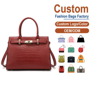 Bolso Bandolera de Cuero Genuino con Grabado de Cocodrilo, Diseño Personalizado de Lujo, Color Borgoña Vintage, Otoño/Invierno, para Mujer, Oficina - Product Image 1