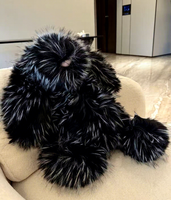 Peluche Lapin Noir Doux et Moelleux, Poupée Lapin Noir Kawaii, Peluche Animale pour Enfants