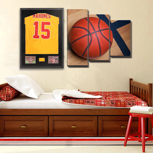 32x24 "Jersey Frame Display Case Caja de Sombra Negra montada en la pared de madera para béisbol Baloncesto Fútbol Hockey Sport Shirt - Product Image 5