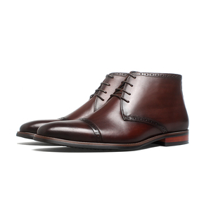 Nuovo stile di fornitura di fabbrica da uomo marrone <span class=keywords><strong>scarpe</strong></span> Brogue <span class=keywords><strong>scarpe</strong></span> da uomo <span class=keywords><strong>in</strong></span> vera <span class=keywords><strong>pelle</strong></span> Casual stivaletti - Product Image 4