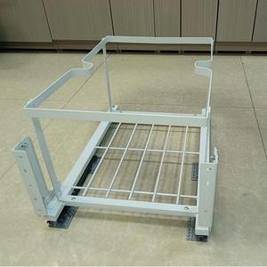 Color blanco 400mm gabinete de cocina de plástico al por mayor personalizado seguro uso gabinete cubo de basura cocina basura clasificada - Product Image 2