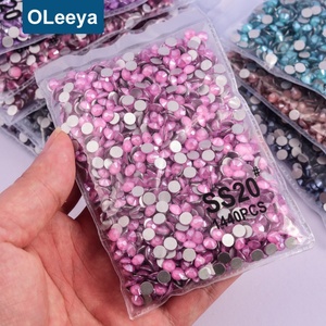 Oleeya 1440 pièces en gros Strass en cristal SS6-SS30 à dos plat Mocha non thermocollants à coller pour décorations d'ongles - Product Image 2
