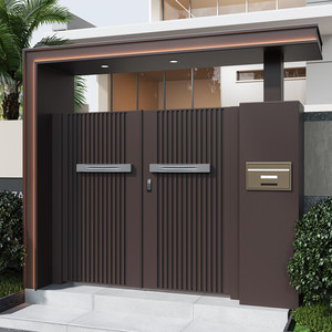 Puerta de Patio de Aleación de Aluminio Duradera Personalizada, Estilo Abatible, Diseño Moderno, Puerta Doble para Villa, Casa Rural o Casa de Campo - Product Image 2