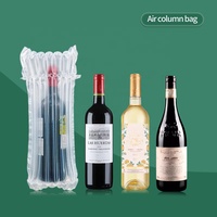 Emballage gonflable transparent, coussin d'air en colonne, enveloppe protectrice transparente pour bouteille de vin, sacs d'air en colonne