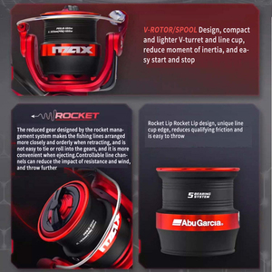 รอกตกปลา <span class=keywords><strong>Abu</strong></span> 25 New Bmax แบบสปินนิ่ง น้ำหนักเบา ใช้ได้กับน้ำทะเลทั่วไป ใช้สำหรับตกปลาด้วยเหยื่อปลอม ความเร็วสูง ตัวรอกโลหะ สำหรับตกปลาขนาดเล็ก - Product Image 4