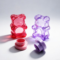 Adorables contenants de baume à lèvres en forme d'oursons gélifiés de 4,5 g, pots pour blush stick, tubes pour masque à lèvres pour les lignes de soins de la peau Kawaii pour jeunes.