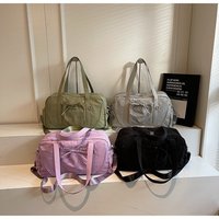 Sac à main d'extérieur multifonction en nylon léger pour voyage, sport, salle de sport, broderie personnalisée, nœud froissé, sac à bandoulière portable pour les loisirs