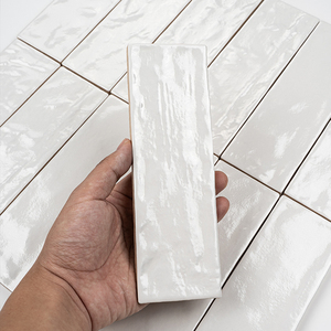 Pháp cổ điển nhà bếp & Phòng Tắm gạch dải dài điểm nhấn handmade trắng ngọc trai tráng men đánh bóng ban công nền tường gạch - Product Image 3