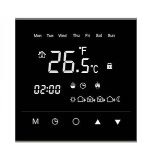 230 voltios 16A pantalla táctil programable semanal suelo calefacción habitación termostato Sensor de temperatura