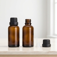 Flacon compte-gouttes d'huile essentielle en verre transparent de 10 ml pour huile essentielle d'arbre à thé, avec bouchon, vente en gros Chine