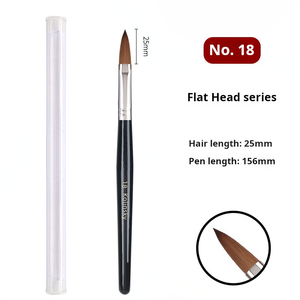 Pinceau à ongles Kolinsky avec manche en bois, logo personnalisé, pinceau pour poudre acrylique pour salon professionnel - Product Image 6