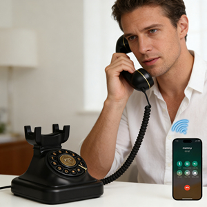 <span class=keywords><strong>Téléphone</strong></span> <span class=keywords><strong>fixe</strong></span> <span class=keywords><strong>sans</strong></span> <span class=keywords><strong>fil</strong></span> de style antique, téléphones Bluetooth <span class=keywords><strong>sans</strong></span> <span class=keywords><strong>fil</strong></span>, <span class=keywords><strong>téléphone</strong></span> <span class=keywords><strong>sans</strong></span> <span class=keywords><strong>fil</strong></span> pour le bureau - Product Image 1