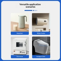 Sensor Suhu Nirkabel Termistor NTC dengan Dudukan Magnetik Model HUADAO untuk Akuarium, Pemanas Air, Termostat, Toilet Pintar