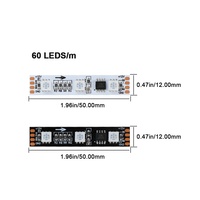 Barre lumineuse KTV 12V TM1934 Adressable RGB 60leds LED Pixel Tape Programmable Étanche 12V LED Strip Light