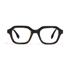 Montures de lunettes rectangulaires en acétate unisexe, monture complète, tendance mode, largeur de bord de 4,5 mm - Product Image 5