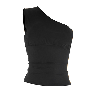 เสื้อกล้ามครอปท็อป Viviblook รุ่น Y26TP129 สำหรับผู้หญิง ดีไซน์ใหม่ คอเฉียง แต่งระบาย ผ้าต่อผ้า สำหรับฤดูร้อน - Product Image 6