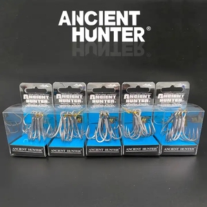 Anzuelo antiguo Hunter de acero al carbono para agua salada, anzuelo triple superfuerte, <span class=keywords><strong>3X</strong></span>, para agua dulce, 1/<span class=keywords><strong>0</strong></span> # - 3/<span class=keywords><strong>0</strong></span> #1 # - 16 # - Product Image 4