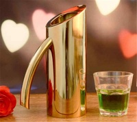 Pichet à eau glacée en acier inoxydable doré, pot à vin, bière, bar, jus de fruits, pichet à vin rouge, récipients de séparation