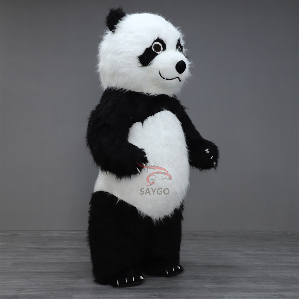 Long Hair for Panda Inflatable Costume Red Panda Cosplay for Carnival Events Advertising Giant Mascot