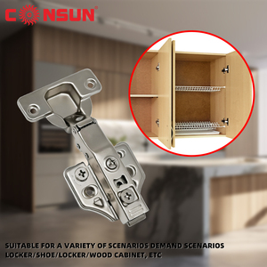 Consun New <strong>Small</strong> Angle <strong>Cupboard</strong> Hinges <strong>Kitchen</strong> Soft Closing 3D Adjustable Two Way Hydraulic Clip on Furniture Cabinet Door Hinge - Product Image 3