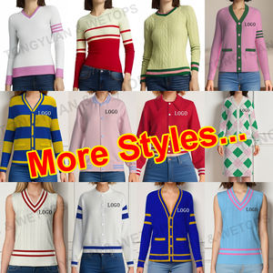 BSCI personnalisé Vintage câble tricot femmes <span class=keywords><strong>pull</strong></span> gilet dames <span class=keywords><strong>Cricket</strong></span> <span class=keywords><strong>pull</strong></span> brodé torsadé motif imprimé hiver décontracté - Product Image 3