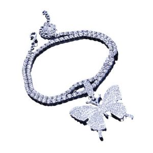 Nuovo arrivo di lusso <span class=keywords><strong>rosa</strong></span> <span class=keywords><strong>oro</strong></span> colore argento caviglie a farfalla per le donne festa gioielli regalo all'ingrosso - Product Image 5