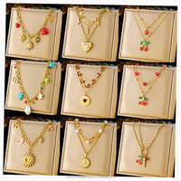 Pendentif Cœur Unisexe en Laiton Plaqué Or 18K PVD de Haute Qualité, Design Géométrique Classique, Chaîne Figaro – Idéal Anniversaire – Vente Flash