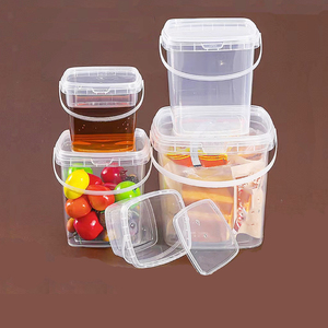 Ember minum buah plastik transparan, ember gelembung PP 150ml 350ml 500ml 750ml 1000ml dengan pegangan, kotak kustom transparan - Product Image 1
