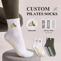 BiLu Custom OEM Yoga Socks with Silicone Grip Anti Slip Pilates Socks for Studio Brands