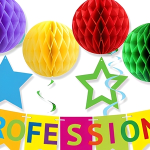 Four Leaf Clover Honeycomb Paper Garland <b>Carnival</b> <b>Party</b> Backdrop Hanging Decoration - Product Image 5