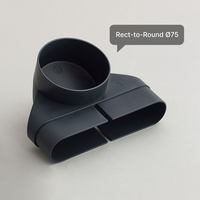 Conduit de ventilation plat en PVC pour alimentation en air au sol, tuyau plat pour système HVAC d'air frais, profil bas, installation facile, OEM
