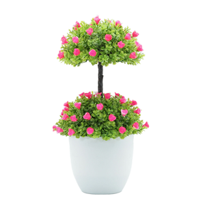Nova Planta Artificial em Vaso, Flor Plástica Bonsai, Decoração para Casa, Plantas e Flores Verdes, Ornamentos de Flores Artificiais - Product Image 1