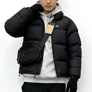 Veste d'hiver décontractée noire matelassée de haute qualité pour homme, idéale pour se tenir au chaud - Product Image 2