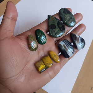 Modern <b>Star</b> Galaxy Pear Shape Silver Jewelry Handmade Good Quality Carving with Natural Gemstone Mother's Day <b>Gift</b> - Product Image 1