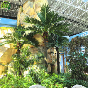 ต้นมะพร้าวปลอมต้นปาล์มเทียมลำต้นตรงไฟเบอร์กลาสสำหรับตกแต่งสวนในร่มกลางแจ้ง - Product Image 2