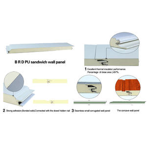 Painéis de Parede e Telhado <span class=keywords><strong>Sandwich</strong></span> de Poliuretano <span class=keywords><strong>PU</strong></span>/PIR, Fáceis de Instalar, Bonitos e Ecológicos para Construções - Product Image 3