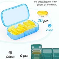 Boîte à pilules empilable en plastique, organisateur multi-couches, étui à médicaments portable, porte-comprimés transparent coloré, taille compacte
