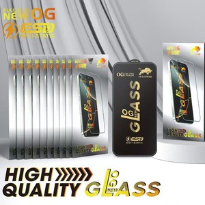 OG ESD Full Glue Esd Protector de pantalla de teléfono móvil de vidrio templado transparente para <span class=keywords><strong>iPhone</strong></span> 13 14 15 16 Pro Max 17 Samsung Redmi - Product Image 4