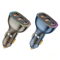 Chargeur de voiture USB C 80W 90W 130W à charge rapide pour iPhone, adaptateur de chargeur de voiture Type C ultra-rapide compatible avec iPhone 16, iPad Pro, Galaxy