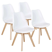 ST-8545 Intérieur Pas Cher Tissu Jambes En Bois Restaurant Maison Salle À Manger Table Chaises