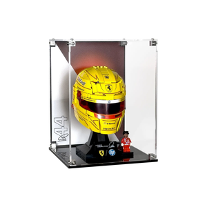 Vitrine en acrylique écologique sur mesure pour casque <span class=keywords><strong>Scuderia</strong></span> HP Lewis Hamilton avec fond imprimé UV - Product Image 1