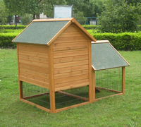 Grande niche en fil de bois pour lapin, Cage d'extérieur avec plateau coulissant