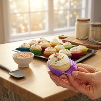 Bestseller Lebensmittelechte Silikon-Muffinförmchen Ofen- und Mikrowellengeeignet Leicht zu Entformen für Sahnetorte Eierkuchen Pudding Reiskuchen