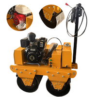 Rouleau compresseur vibrant portatif à tambour simple ou double, essence, diesel ou électrique, pour la compactation des allées, des cours et des chaussées en asphalte