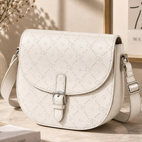 Sac à bandoulière pour femme en cuir PU, sac à rabat rond, fermeture à boucle, couleur dégradée, logo personnalisé, OEM ODM, faible MOQ
