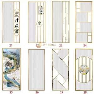 Paravents mobiles modernes en verre translucide teinté, acier inoxydable, imperméables, de luxe léger, personnalisés en usine LL99 - Product Image 6