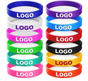 Custom Logo Rubber Silicone Sport Jewelry Embossed Wristband Men Wrist Band Bracelet for Promotional <b>Gifts</b> Events Advertising - Product Image 2
