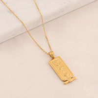 Meilleure Vente Collier Personnalisé avec Nom Hieroglyphique Égyptien Ancien, Bijou Anti-ternissement en Acier Inoxydable 316L, Collier Sur Mesure