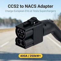 Adaptador Combinado CCS2 a NACS AC/DC, Convertidor de Supercharger Tesla a EU, 182*123*76mm, para Vehículos Eléctricos Europeos en América del Norte