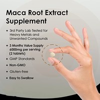 Capsules de racine de maca de haute qualité, comprimés, stimulant énergétique, soutien de l'humeur, mémoire, sommeil, 60 capsules/flacon, 2 capsules/jour, durée de conservation de 24 mois